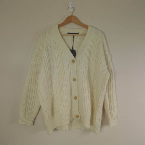 Jenni Kayne Sweater Cable Cocoon Cardigan NWT - Picture 3 of 10